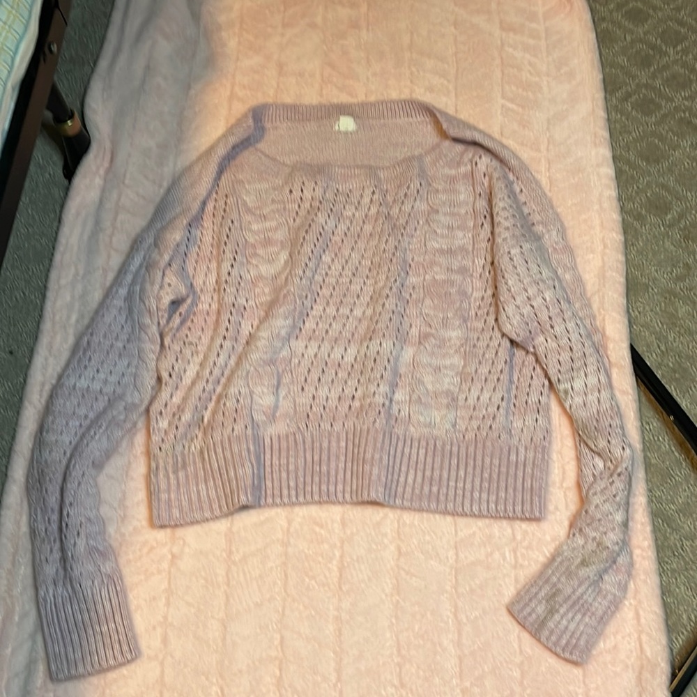 Pink Knit Soft Mid-Crop Sweater XS-M